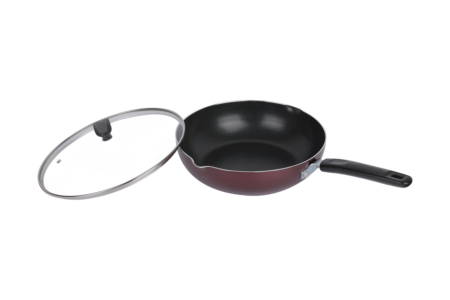 CLB2821D Wok-Üvegtetővel 28 wok, lángoló wok, tapadásmentes wok